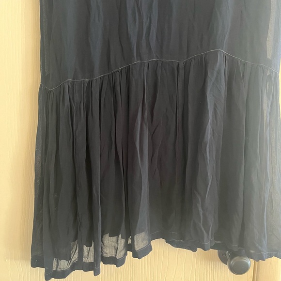 VTG 90s Embroidered Whimsygoth 20s Drop Waist Festival Rayon Made In India Dress - Picture 7 of 10